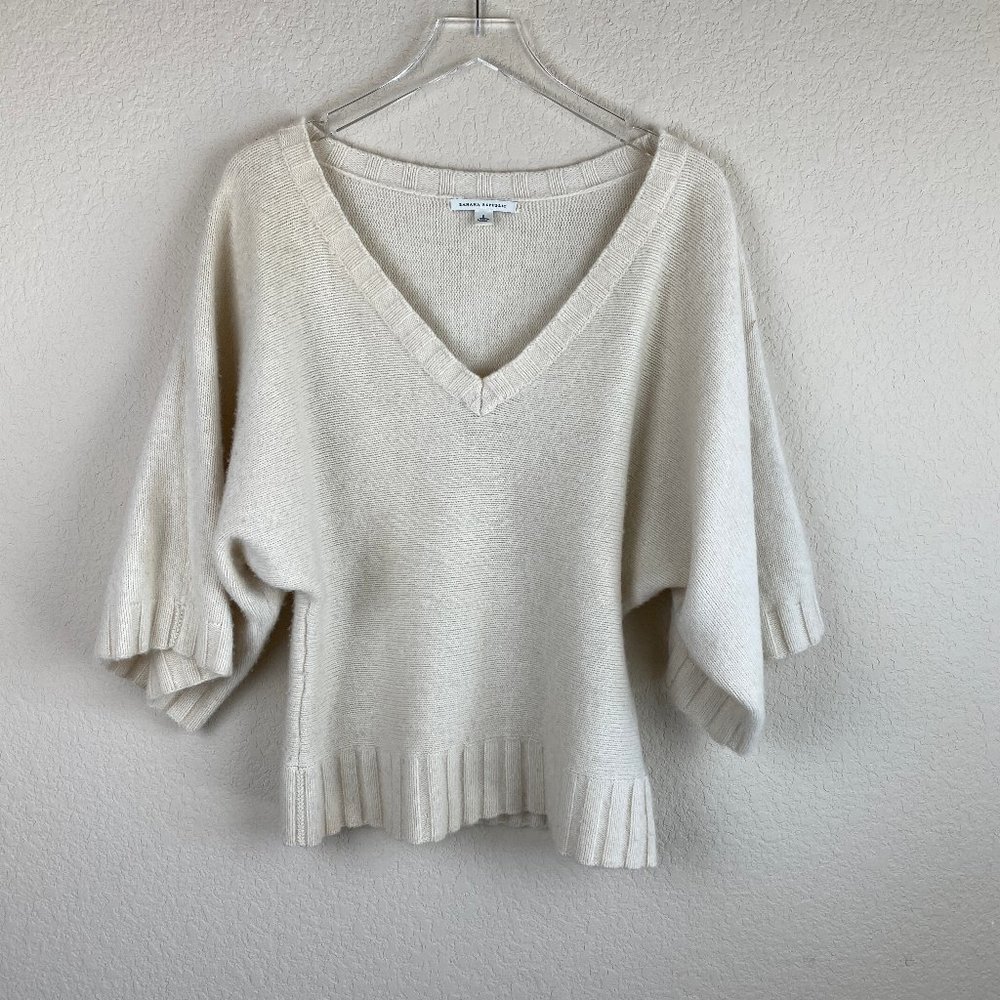 BANANA REPUBLIC Cream Wool Cashmere Sweater Small